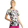 Cherokee Infinity Printed Scrub Tops for Women Round Neck, 3 Pockets, Rib-Knit Inset & Princess Seams – CK609(Inky Garden)