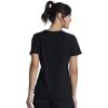 Cherokee Infinity V-Neck Nurse Scrub Top for Women with Rib-Knit Panel and Tuckable CK687A(Black)