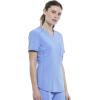 Cherokee Infinity V-Neck Nurse Scrub Top for Women with Rib-Knit Panel and Tuckable CK687A(Ciel)