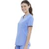 Cherokee Infinity V-Neck Nurse Scrub Top for Women with Rib-Knit Panel and Tuckable CK687A(Ciel)