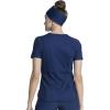 Cherokee Infinity V-Neck Nurse Scrub Top for Women with Rib-Knit Panel and Tuckable CK687A(Navy)