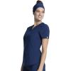Cherokee Infinity V-Neck Nurse Scrub Top for Women with Rib-Knit Panel and Tuckable CK687A(Navy)