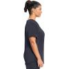 Cherokee Infinity V-Neck Nurse Scrub Top for Women with Rib-Knit Panel and Tuckable CK687A(Pewter)