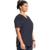 Cherokee Infinity V-Neck Nurse Scrub Top for Women with Rib-Knit Panel and Tuckable CK687A(Pewter)