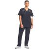 Cherokee Infinity V-Neck Nurse Scrub Top for Women with Rib-Knit Panel and Tuckable CK687A(Pewter)