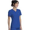 Cherokee Infinity V-Neck Nurse Scrub Top for Women with Rib-Knit Panel and Tuckable CK687A(Royal)