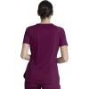 Cherokee Infinity V-Neck Nurse Scrub Top for Women with Rib-Knit Panel and Tuckable CK687A(Wine)