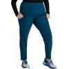 Cherokee Infinity Womens High Rise Skinny Scrub Pants, 5 Pockets, Moisture Wicking, Easy Care, PROTX2 & 360 Stretch – CK067A(Caribbean Blue)