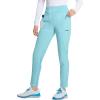 Cherokee Infinity Womens High Rise Skinny Scrub Pants, 5 Pockets, Moisture Wicking, Easy Care, PROTX2 & 360 Stretch – CK067A(Cloud Blue)