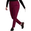 Cherokee Infinity Womens High Rise Skinny Scrub Pants, 5 Pockets, Moisture Wicking, Easy Care, PROTX2 & 360 Stretch – CK067A(Wine)