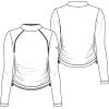 Cherokee Infinity Women’s Long Sleeve T-Shirt Mock Neck Underscrub Knit with Center Back Length of 24 1/2″ – CK767(Pewter / Black)