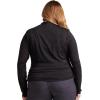 Cherokee Infinity Women’s Long Sleeve T-Shirt Mock Neck Underscrub Knit with Center Back Length of 24 1/2″ – CK767(Pewter / Black)