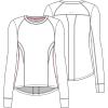 Cherokee Infinity Womens Long Sleeve Underscrub Top, Round Neck, Thumbholes, Moisture-Wicking 360° Stretch – IN640(Livewire Lilac)