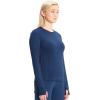 Cherokee Infinity Womens Long Sleeve Underscrub Top, Round Neck, Thumbholes, Moisture-Wicking 360° Stretch – IN640(Navy)