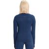 Cherokee Infinity Womens Long Sleeve Underscrub Top, Round Neck, Thumbholes, Moisture-Wicking 360° Stretch – IN640(Navy)
