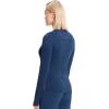 Cherokee Infinity Womens Long Sleeve Underscrub Top, Round Neck, Thumbholes, Moisture-Wicking 360° Stretch – IN640(Navy)