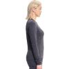 Cherokee Infinity Womens Long Sleeve Underscrub Top, Round Neck, Thumbholes, Moisture-Wicking 360° Stretch – IN640(Pewter)