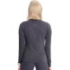 Cherokee Infinity Womens Long Sleeve Underscrub Top, Round Neck, Thumbholes, Moisture-Wicking 360° Stretch – IN640(Pewter)