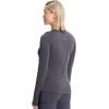 Cherokee Infinity Womens Long Sleeve Underscrub Top, Round Neck, Thumbholes, Moisture-Wicking 360° Stretch – IN640(Pewter)