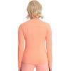 Cherokee Infinity Womens Long Sleeve Underscrub Top, Thumbhole Cuffs, Moisture Wicking, 360 Stretch Fabric Undertee – IN641(Electric Coral)