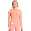 Cherokee Infinity Womens Long Sleeve Underscrub Top, Thumbhole Cuffs, Moisture Wicking, 360 Stretch Fabric Undertee – IN641(Electric Coral)