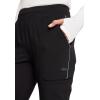 Cherokee Infinity Womens Mid Rise Jogger Scrub Pants Rib-Knit Waist, 6 Pockets, 360° Stretch Moisture-Wicking – CK080A(Black)