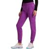 Cherokee Infinity Womens Mid Rise Jogger Scrub Pants Rib-Knit Waist, 6 Pockets, 360° Stretch Moisture-Wicking – CK080A(Bright Violet)
