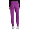 Cherokee Infinity Womens Mid Rise Jogger Scrub Pants Rib-Knit Waist, 6 Pockets, 360° Stretch Moisture-Wicking – CK080A(Bright Violet)