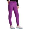 Cherokee Infinity Womens Mid Rise Jogger Scrub Pants Rib-Knit Waist, 6 Pockets, 360° Stretch Moisture-Wicking – CK080A(Bright Violet)