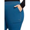 Cherokee Infinity Womens Mid Rise Jogger Scrub Pants Rib-Knit Waist, 6 Pockets, 360° Stretch Moisture-Wicking – CK080A(Caribbean Blue)