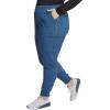 Cherokee Infinity Womens Mid Rise Jogger Scrub Pants Rib-Knit Waist, 6 Pockets, 360° Stretch Moisture-Wicking – CK080A(Caribbean Blue)