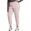 Cherokee Infinity Womens Mid Rise Jogger Scrub Pants Rib-Knit Waist, 6 Pockets, 360° Stretch Moisture-Wicking – CK080A(Frosted Rose Heather)