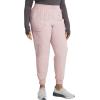 Cherokee Infinity Womens Mid Rise Jogger Scrub Pants Rib-Knit Waist, 6 Pockets, 360° Stretch Moisture-Wicking – CK080A(Frosted Rose Heather)