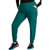 Cherokee Infinity Womens Mid Rise Jogger Scrub Pants Rib-Knit Waist, 6 Pockets, 360° Stretch Moisture-Wicking – CK080A(Hunter Green)