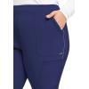 Cherokee Infinity Womens Mid Rise Jogger Scrub Pants Rib-Knit Waist, 6 Pockets, 360° Stretch Moisture-Wicking – CK080A(Navy)