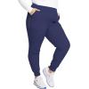 Cherokee Infinity Womens Mid Rise Jogger Scrub Pants Rib-Knit Waist, 6 Pockets, 360° Stretch Moisture-Wicking – CK080A(Navy)
