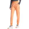 Cherokee Infinity Womens Mid Rise Jogger Scrub Pants Rib-Knit Waist, 6 Pockets, 360° Stretch Moisture-Wicking – CK080A(Peach Linen)