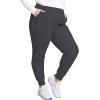 Cherokee Infinity Womens Mid Rise Jogger Scrub Pants Rib-Knit Waist, 6 Pockets, 360° Stretch Moisture-Wicking – CK080A(Pewter)