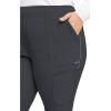 Cherokee Infinity Womens Mid Rise Jogger Scrub Pants Rib-Knit Waist, 6 Pockets, 360° Stretch Moisture-Wicking – CK080A(Pewter)