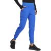 Cherokee Infinity Womens Mid Rise Jogger Scrub Pants Rib-Knit Waist, 6 Pockets, 360° Stretch Moisture-Wicking – CK080A(Royal)
