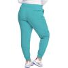 Cherokee Infinity Womens Mid Rise Jogger Scrub Pants Rib-Knit Waist, 6 Pockets, 360° Stretch Moisture-Wicking – CK080A(Teal Blue)
