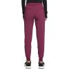 Cherokee Infinity Womens Mid Rise Jogger Scrub Pants Rib-Knit Waist, 6 Pockets, 360° Stretch Moisture-Wicking – CK080A(Wine)