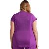 Cherokee Infinity Womens Mock Neck Scrub Top, 4 Pockets, Dolman Sleeves, Rib-Knit Back Panel Stylish Medical Top – CK742A(Bright Violet)