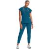 Cherokee Infinity Womens Mock Neck Scrub Top, 4 Pockets, Dolman Sleeves, Rib-Knit Back Panel Stylish Medical Top – CK742A(Caribbean Blue)