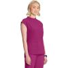 Cherokee Infinity Womens Mock Neck Scrub Top, 4 Pockets, Dolman Sleeves, Rib-Knit Back Panel Stylish Medical Top – CK742A(Future Fuchsia)