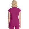 Cherokee Infinity Womens Mock Neck Scrub Top, 4 Pockets, Dolman Sleeves, Rib-Knit Back Panel Stylish Medical Top – CK742A(Future Fuchsia)