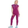 Cherokee Infinity Womens Mock Neck Scrub Top, 4 Pockets, Dolman Sleeves, Rib-Knit Back Panel Stylish Medical Top – CK742A(Future Fuchsia)
