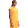Cherokee Infinity Womens Mock Neck Scrub Top, 4 Pockets, Dolman Sleeves, Rib-Knit Back Panel Stylish Medical Top – CK742A(Gold Rush)