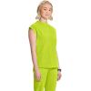 Cherokee Infinity Womens Mock Neck Scrub Top, 4 Pockets, Dolman Sleeves, Rib-Knit Back Panel Stylish Medical Top – CK742A(Lime Time)