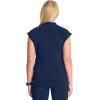 Cherokee Infinity Womens Mock Neck Scrub Top, 4 Pockets, Dolman Sleeves, Rib-Knit Back Panel Stylish Medical Top – CK742A(Navy)